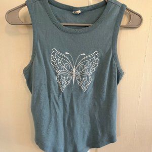 Urban Outfitters Butterfly Tie-back Tank Top